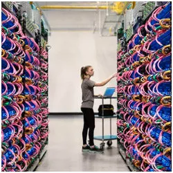racks of cloud TPUs