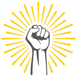 clenched fist, illustration