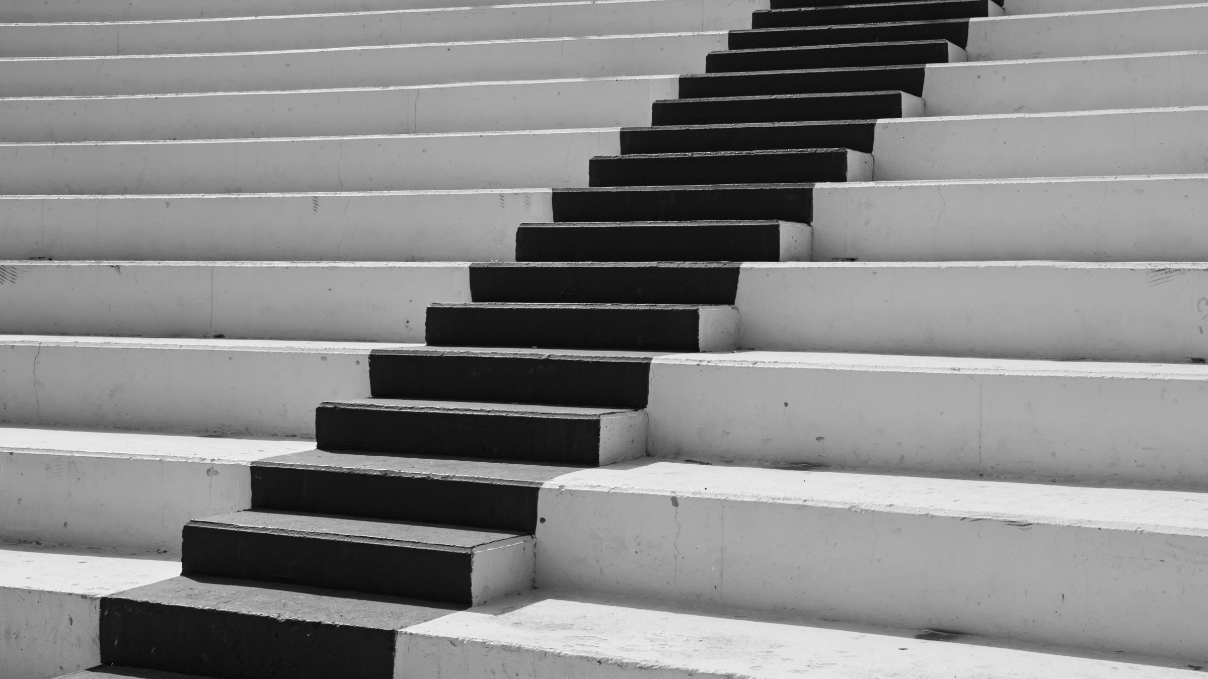 black and white stairs