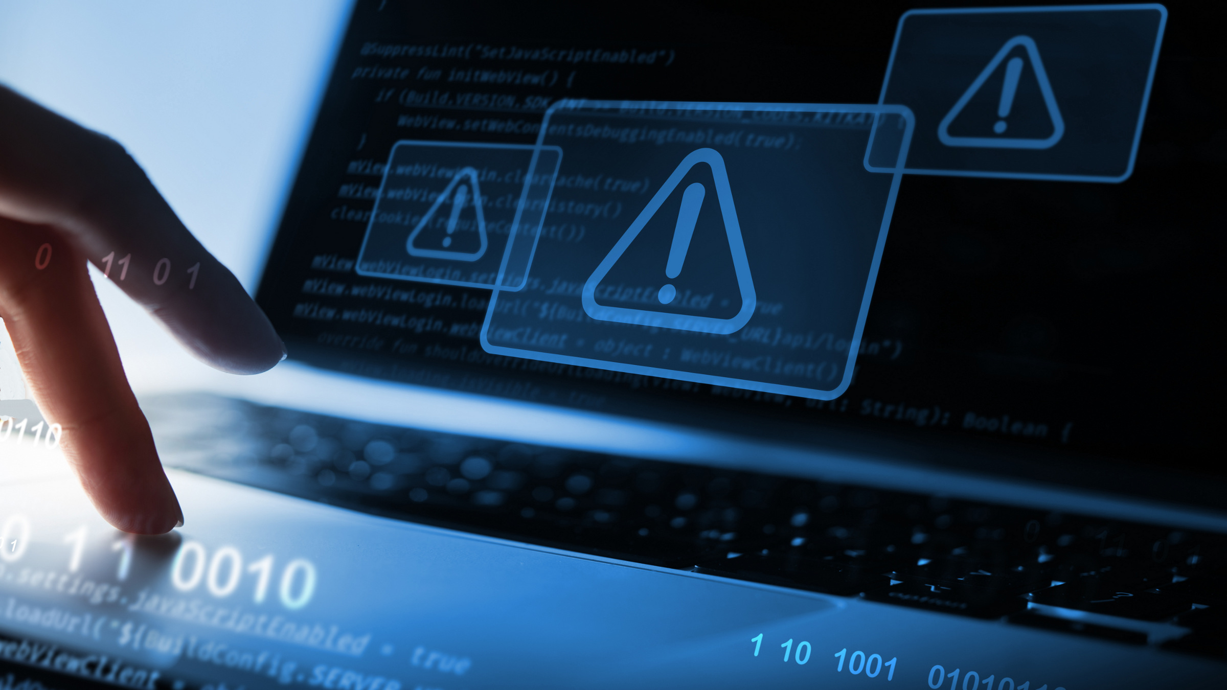 hacked alert on computer screen
