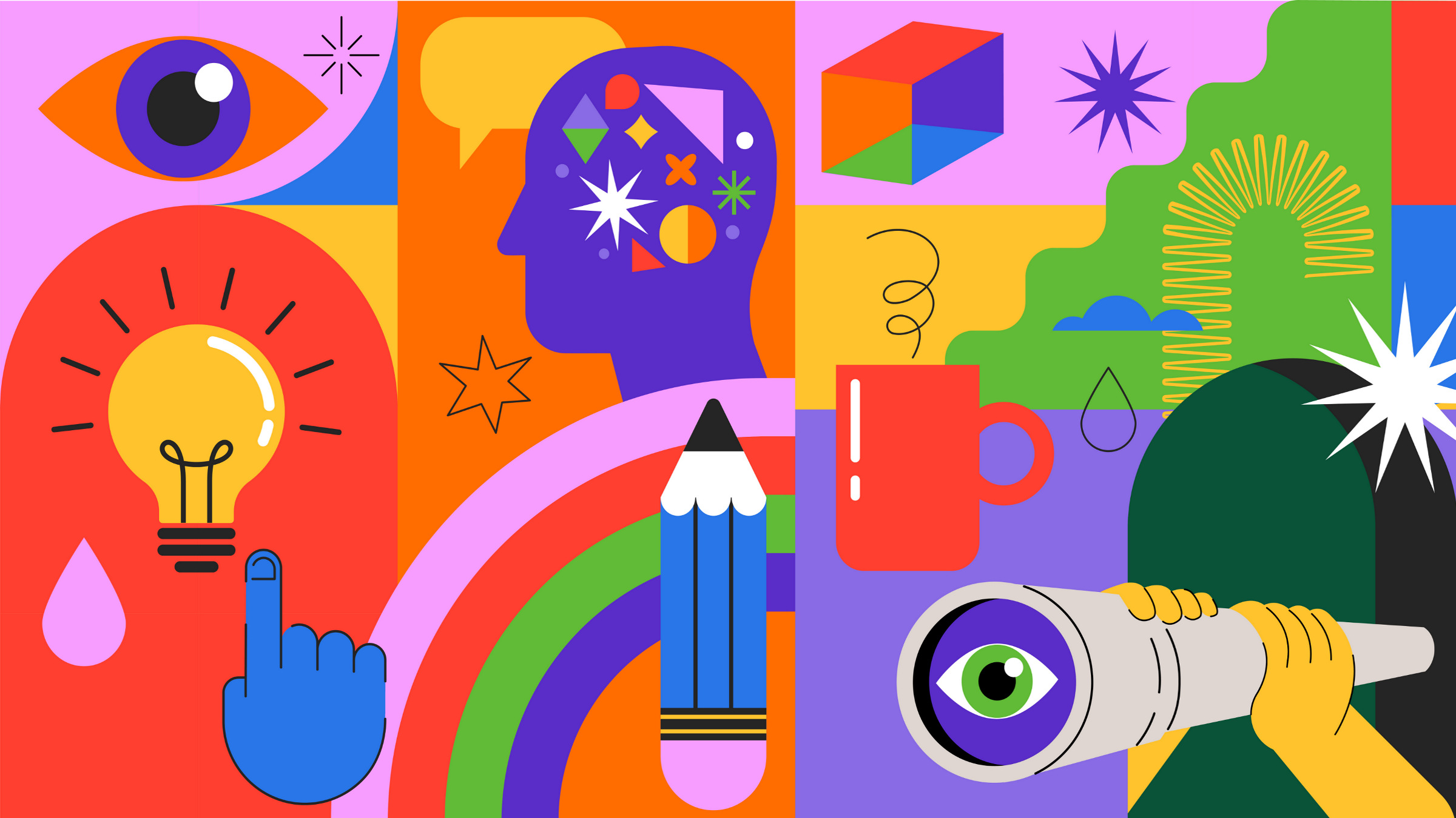 colorful brainstorming concept
